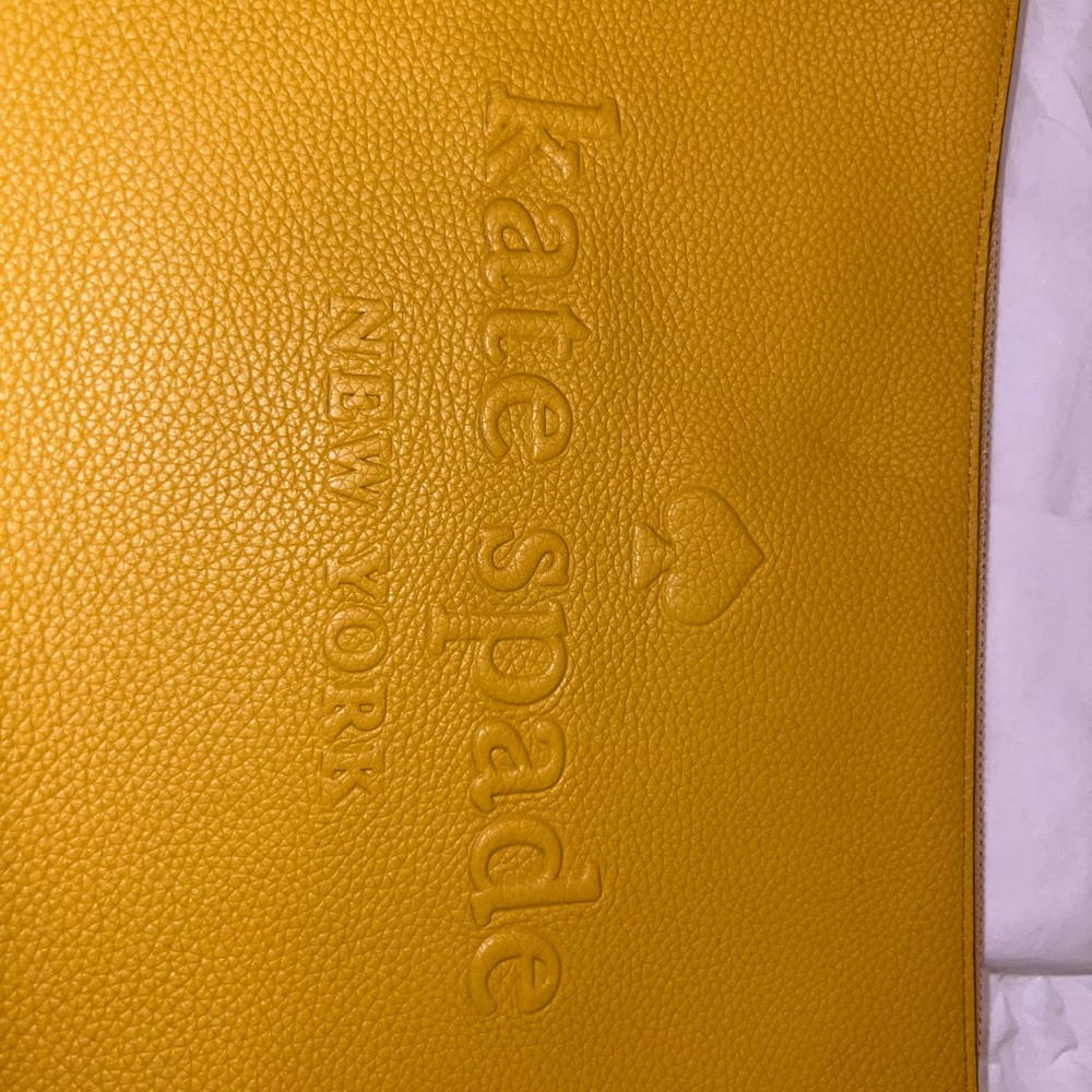 Kate Spade Yellow Pouch 10”x7”